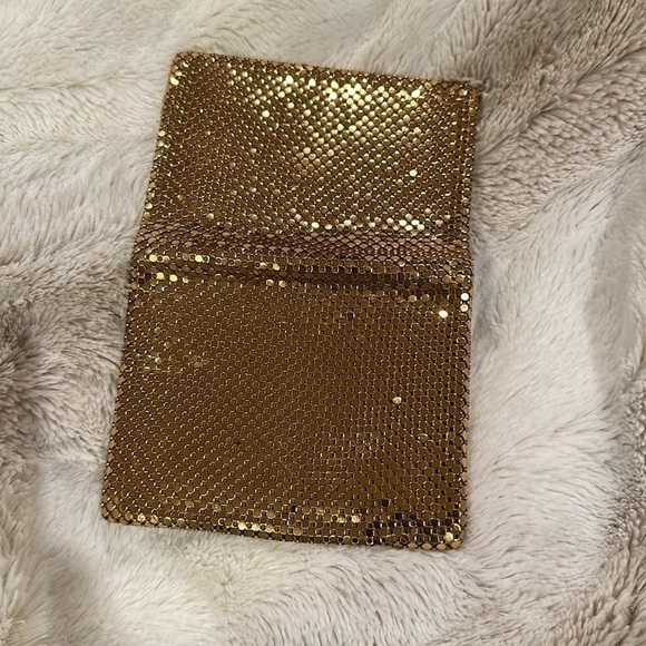 Whiting & Davis VINTAGE Gold Mesh Folded Wallet - Picture 7 of 9